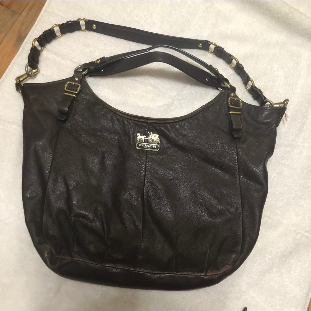 Coach brown leather purse